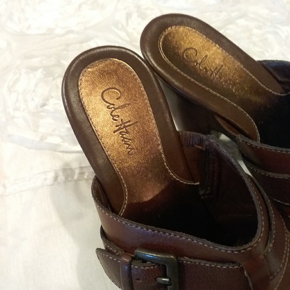 Cole Haan Leather Suede Clogs - Picture 4 of 6